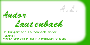 andor lautenbach business card